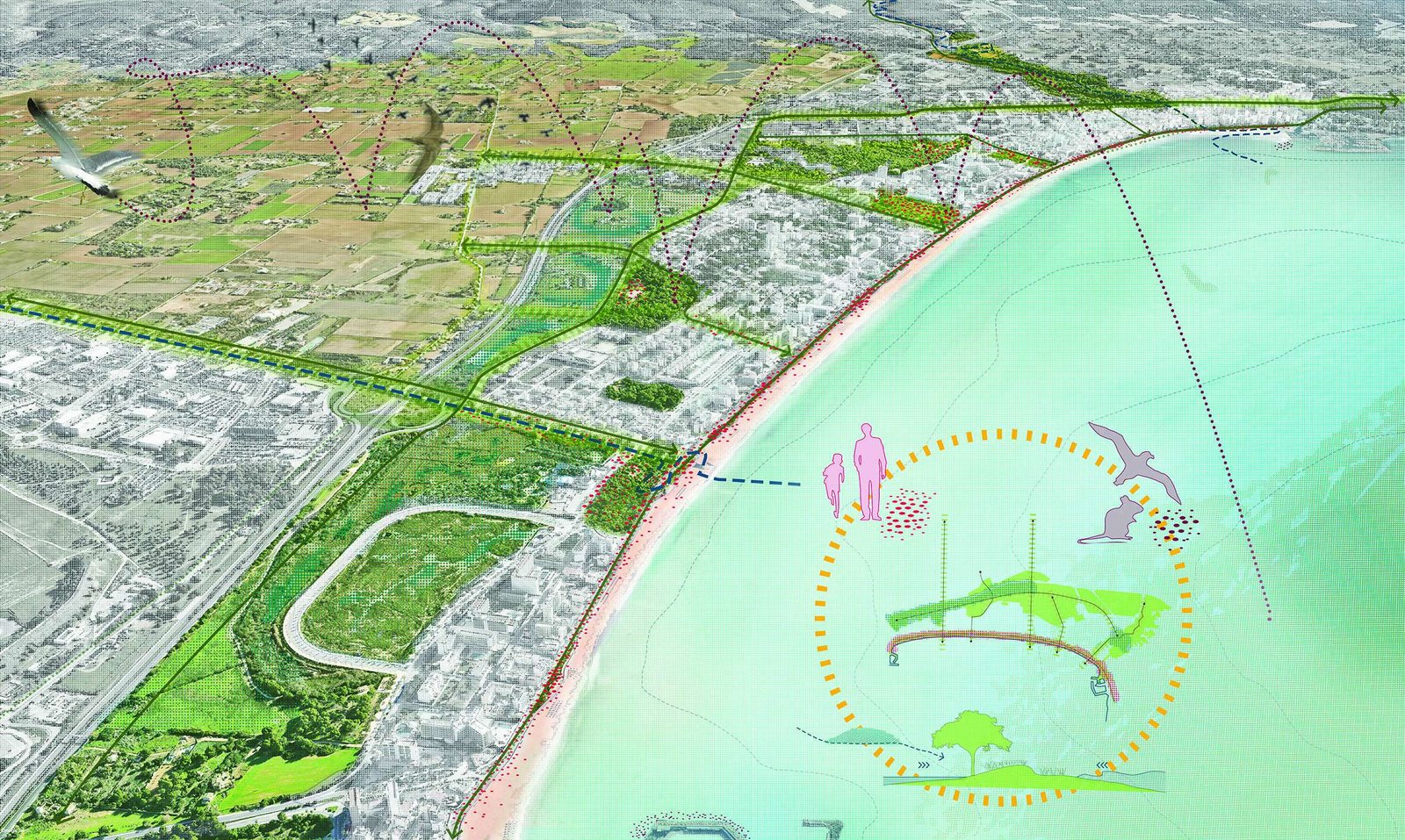 Plan estratégico de regeneración de la Playa de Palma, desarrollado por Victoria Fiol Duran y LANDLAB, laboratorio de paisajes
