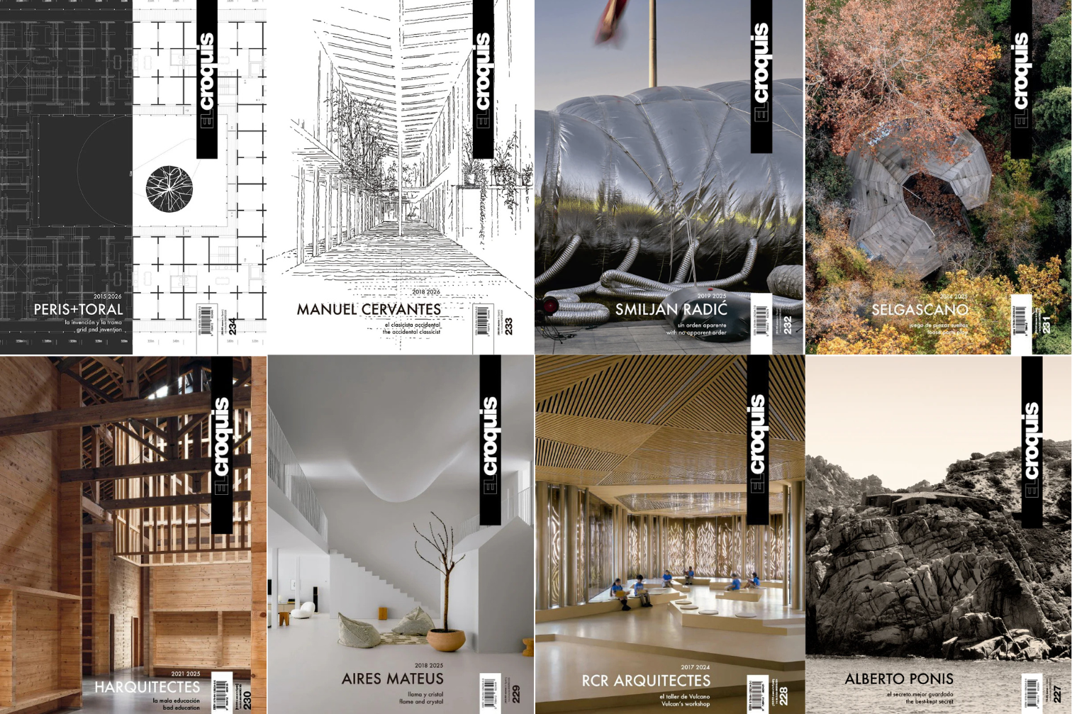 Selección de portadas de El Croquis, Premio Compromiso en los Premios Arquitectura 2026