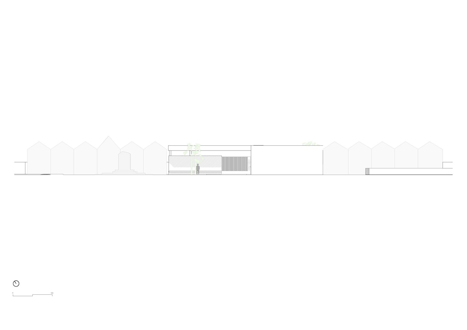 Casa Mortuária_comunicação_alçado norte