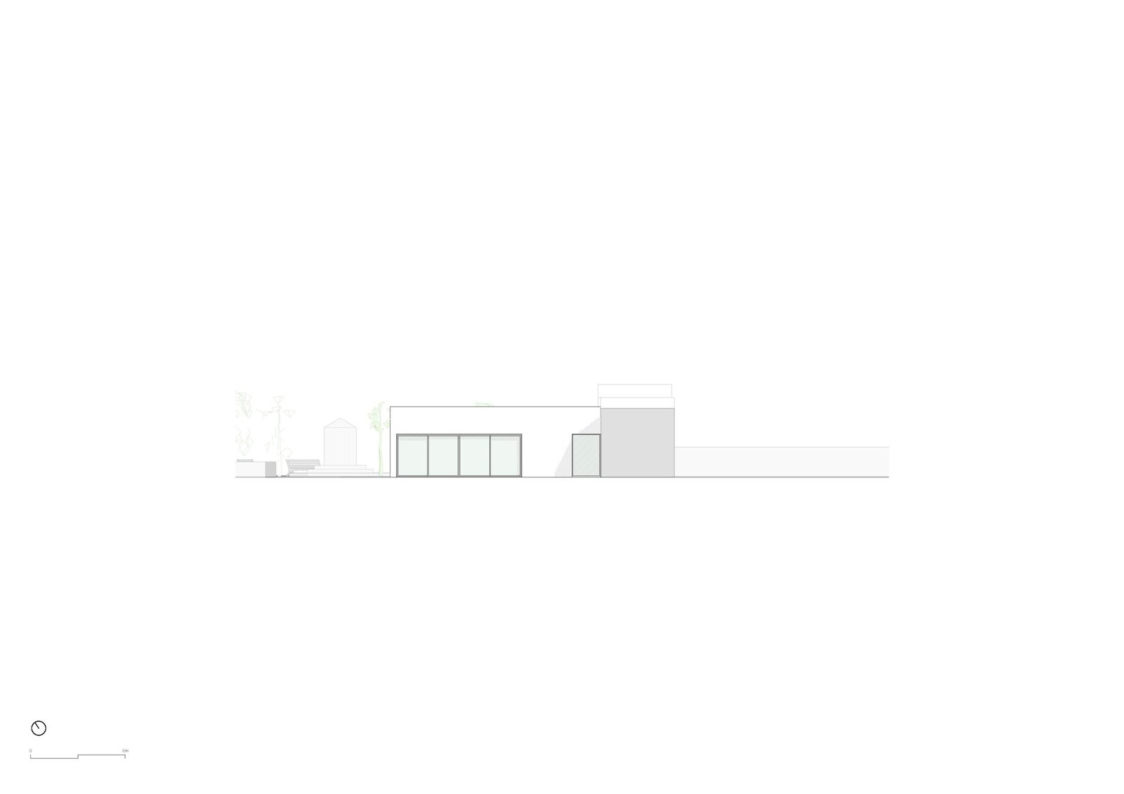Casa Mortuária_comunicação_alçado poente