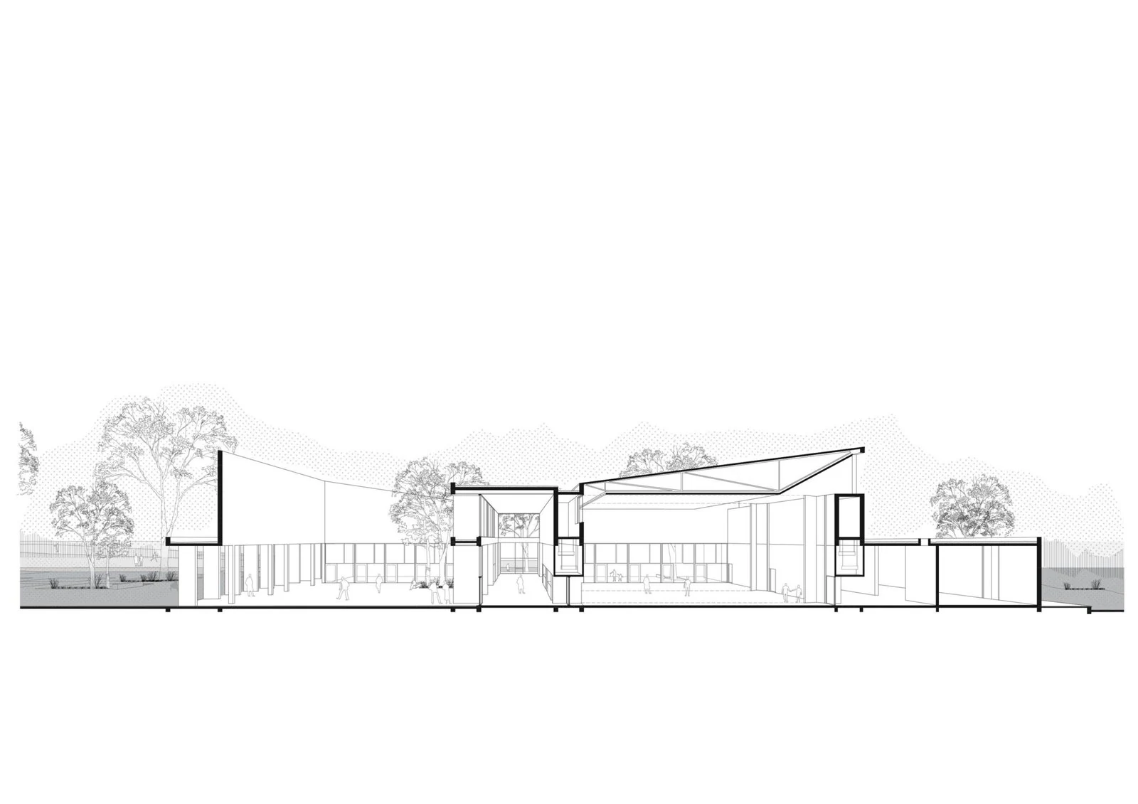 Sección del vestíbulo y los espacios interiores de Centro de convenciones de Cafayate, de Ignacio Carón, Fabio Estremera, Andrés Francesconi, Ezequiel Spinelli