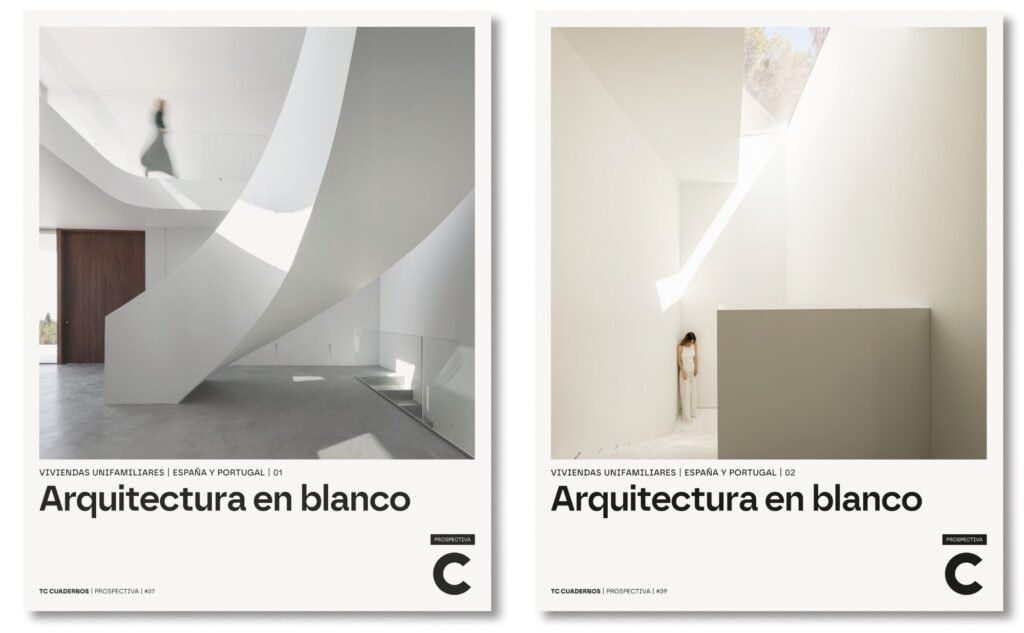 Dos volúmenes de Arquitectura en blanco sobre viviendas unifamiliares en España y Portugal publicados por TC Cuadernos.